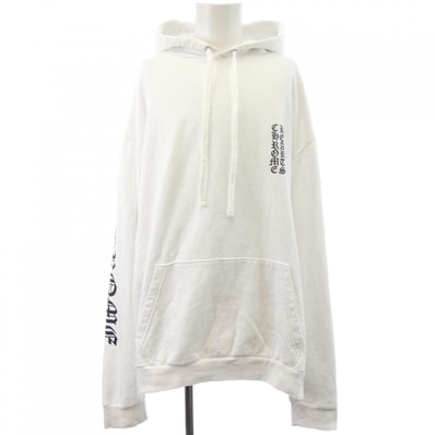 Chrome Hearts Vertical Logo Pullover Hoodie "White"