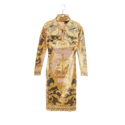 フェンディ FENDI FENDI × VERSACE ワンピース 衣料品 トップス ナイロン レディース イエロー系 / ゴールド系 / ブラック系 【中古】