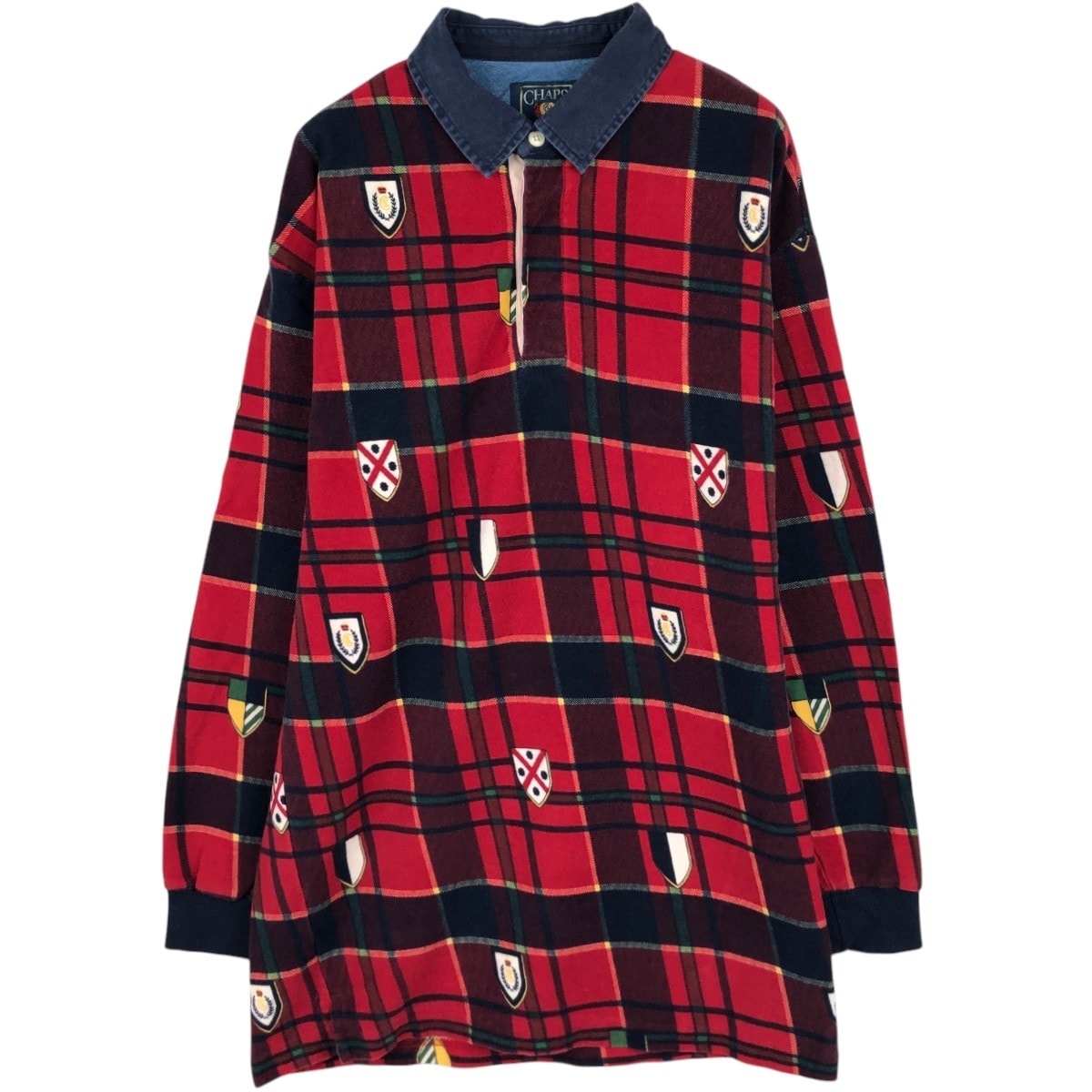古着 ラルフローレン Ralph Lauren CHAPS チャップス チェック柄 長袖 ラガーシャツ メンズXL相当/eaa677654