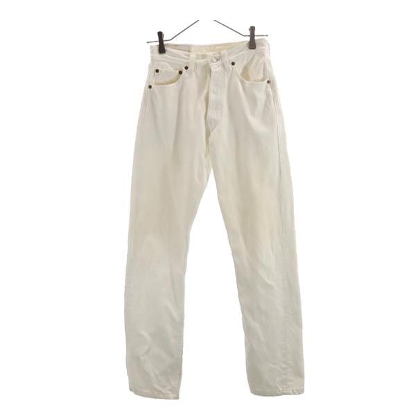 Levi's リーバイス 90s 501 USA製 ストレートデニムパンツ w27 ホワイト ボタンフライ カラーデニム ホワイトデニム ジーパン