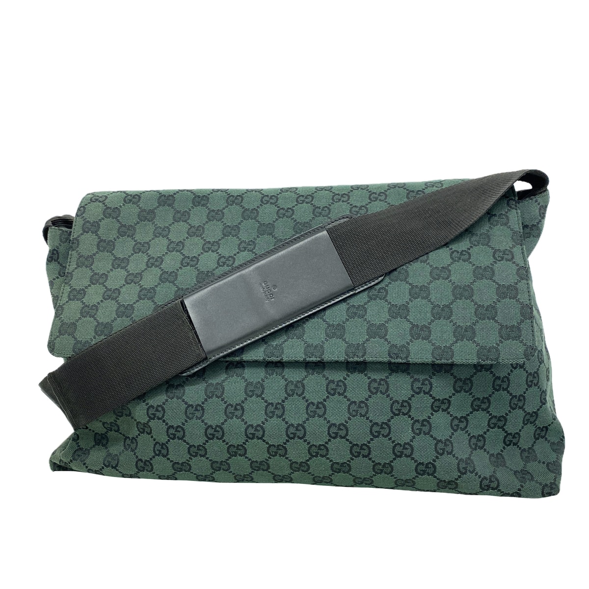 【6id5071】グッチ ショルダーバッグ GGキャンバス 272350 キャンバス グリーン ゴールド金具【中古】レディース