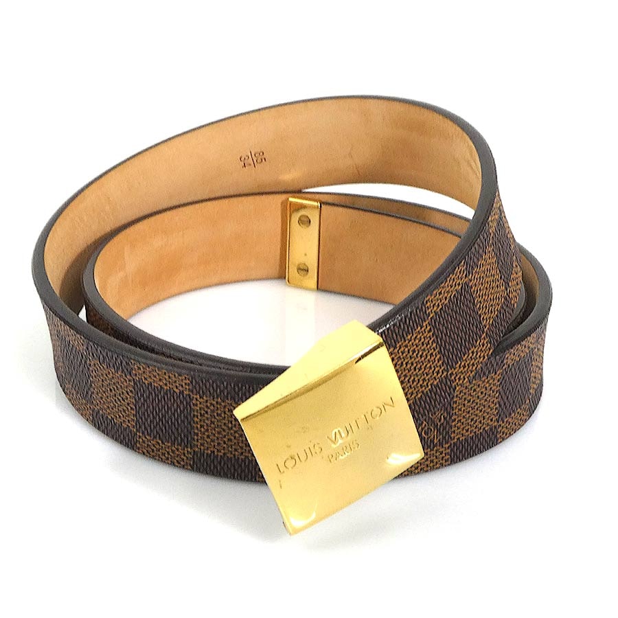 C (やや傷や汚れあり)】ルイ ヴィトン LOUIS VUITTON ベルト ダミエ