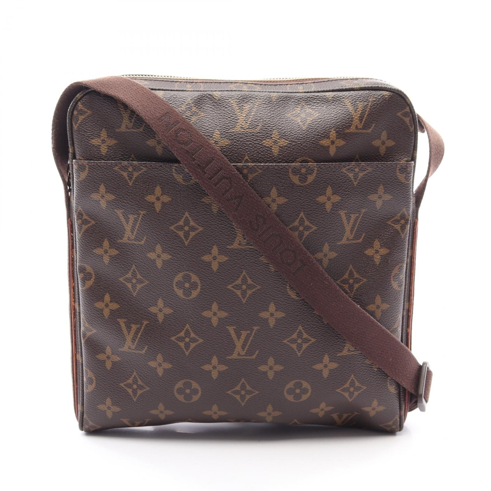 ルイ・ヴィトン LOUIS VUITTON トロター ボブール ショルダーバッグ バッグ PVCコーティングキャンバス レザー モノグラム メンズ レディース ブラウン系 M97037 【中古】