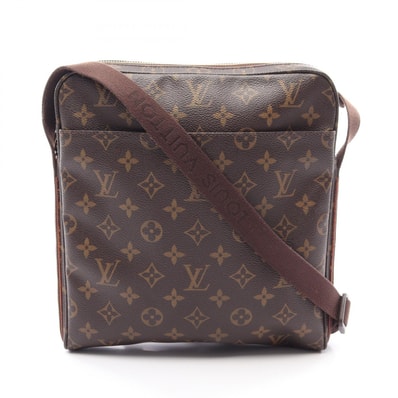 ルイ・ヴィトン LOUIS VUITTON トロター ボブール ショルダーバッグ バッグ PVCコーティングキャンバス レザー モノグラム メンズ レディース ブラウン系 M97037 【中古】
