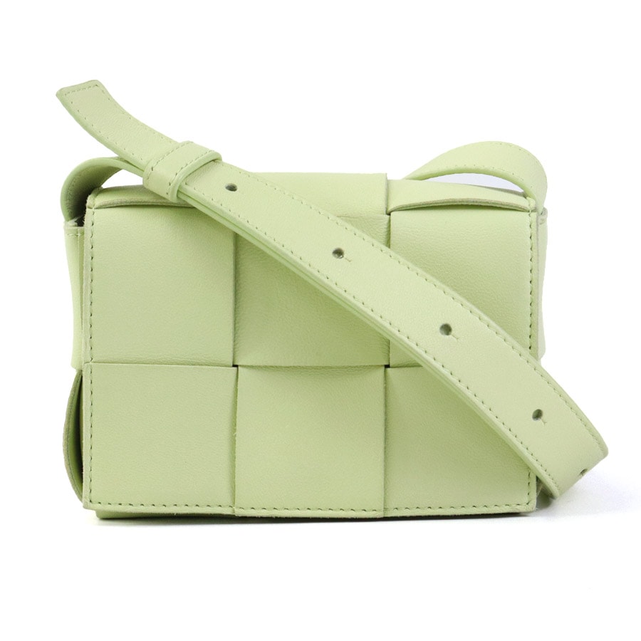 ボッテガヴェネタ BOTTEGAVENETA 斜め掛けショルダーバッグ キャンディ カセット レザー レモンウォッシュ ゴールド レディース【中古】 e62122a