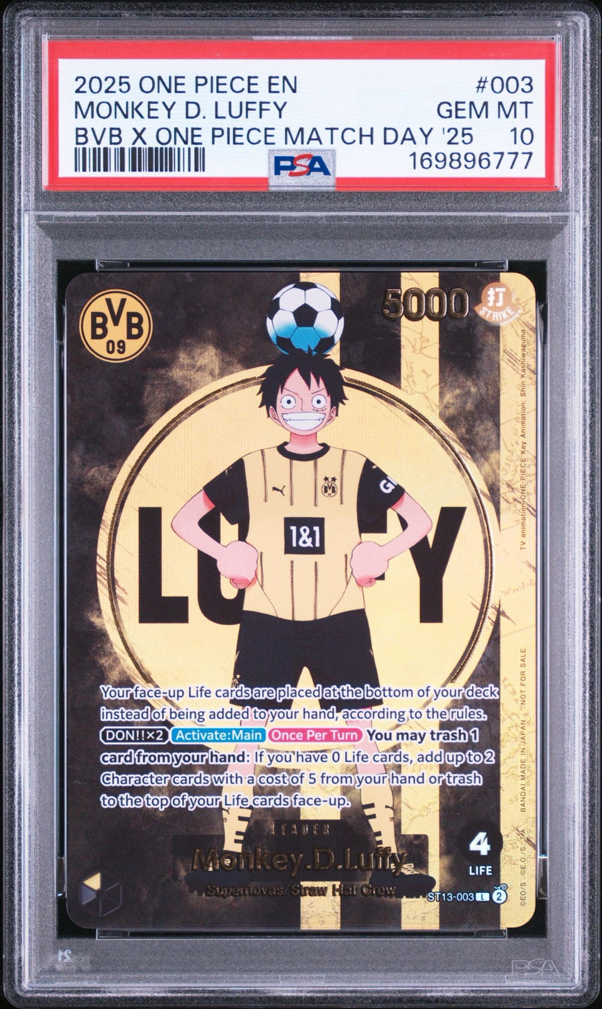 PSA10】モンキー・D・ルフィ L [ST13-003]【英語版】(プロモーション
