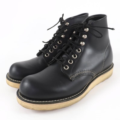 美品 レッドウィング ショートブーツ 黒 レディース 23.5cm 8165