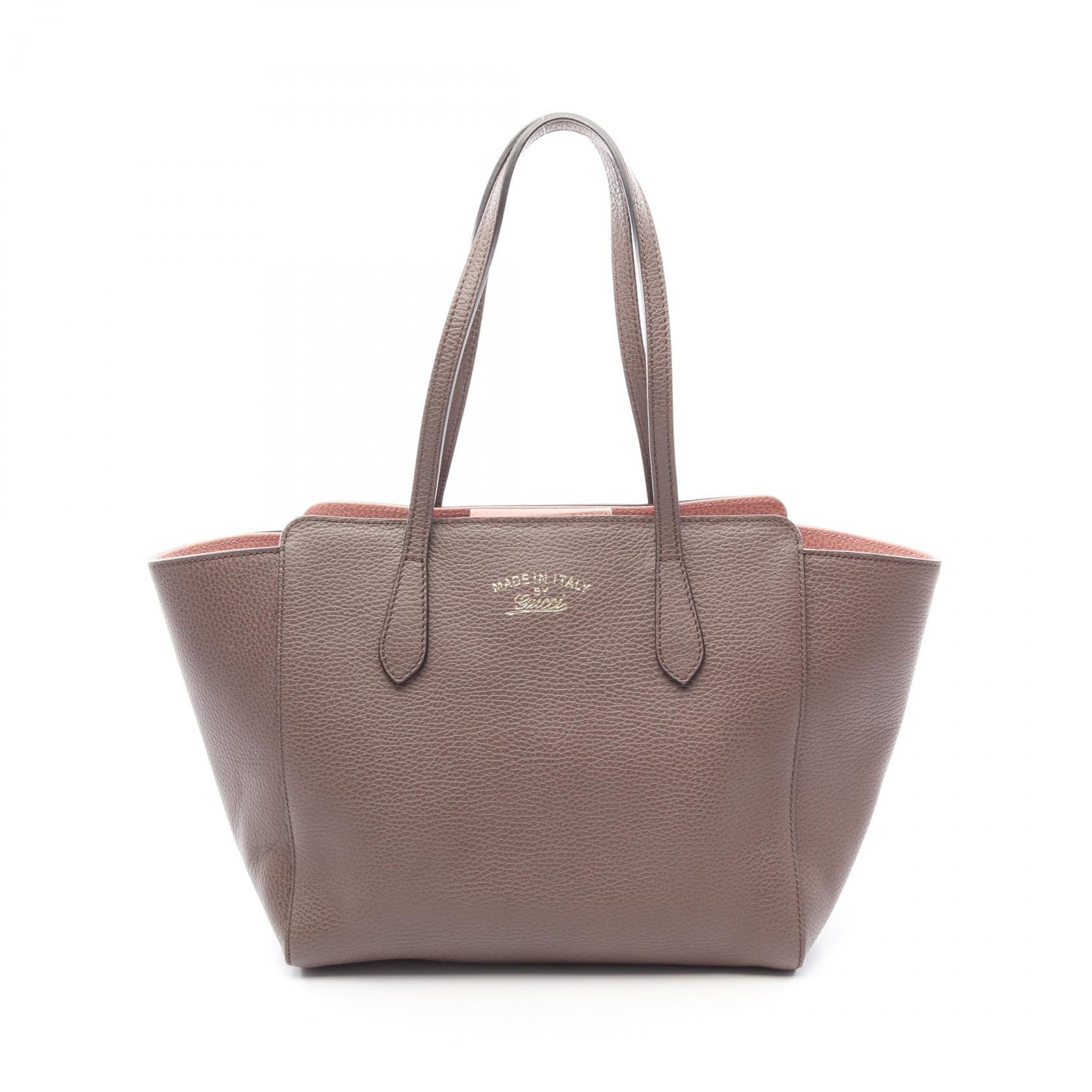 グッチ GUCCI スウィング トートバッグ バッグ レザー レディース ベージュ系 354408 【中古】