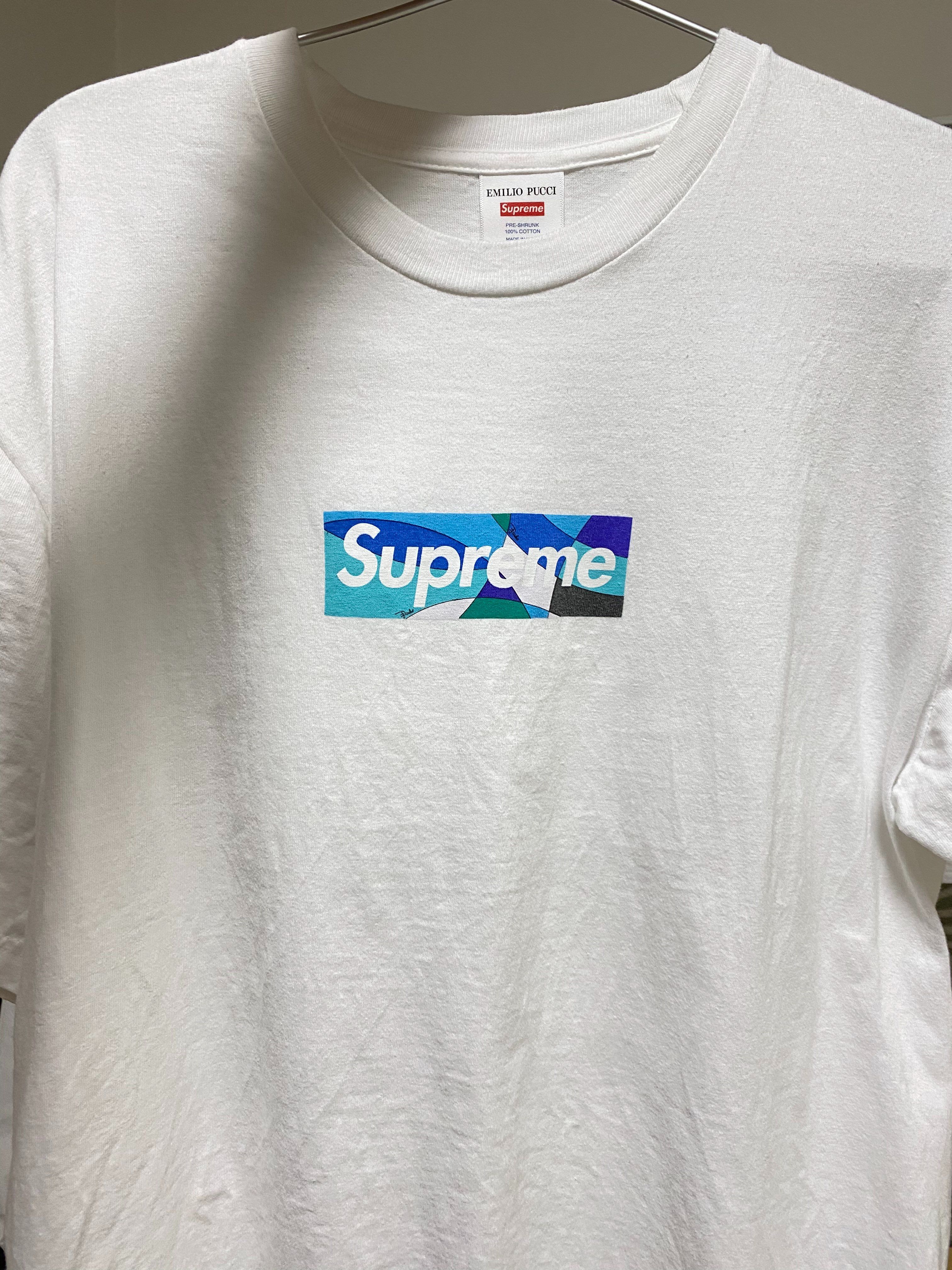 Supreme / Emilio Pucci® Box Logo Tee "White/Blue"