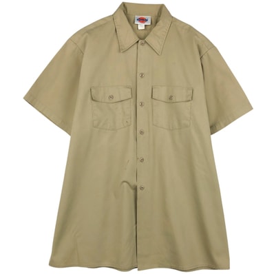 古着 ~90年代 ディッキーズ Dickies 半袖 ワークシャツ ボックスシャツ USA製 メンズXL相当 ヴィンテージ/eaa658048