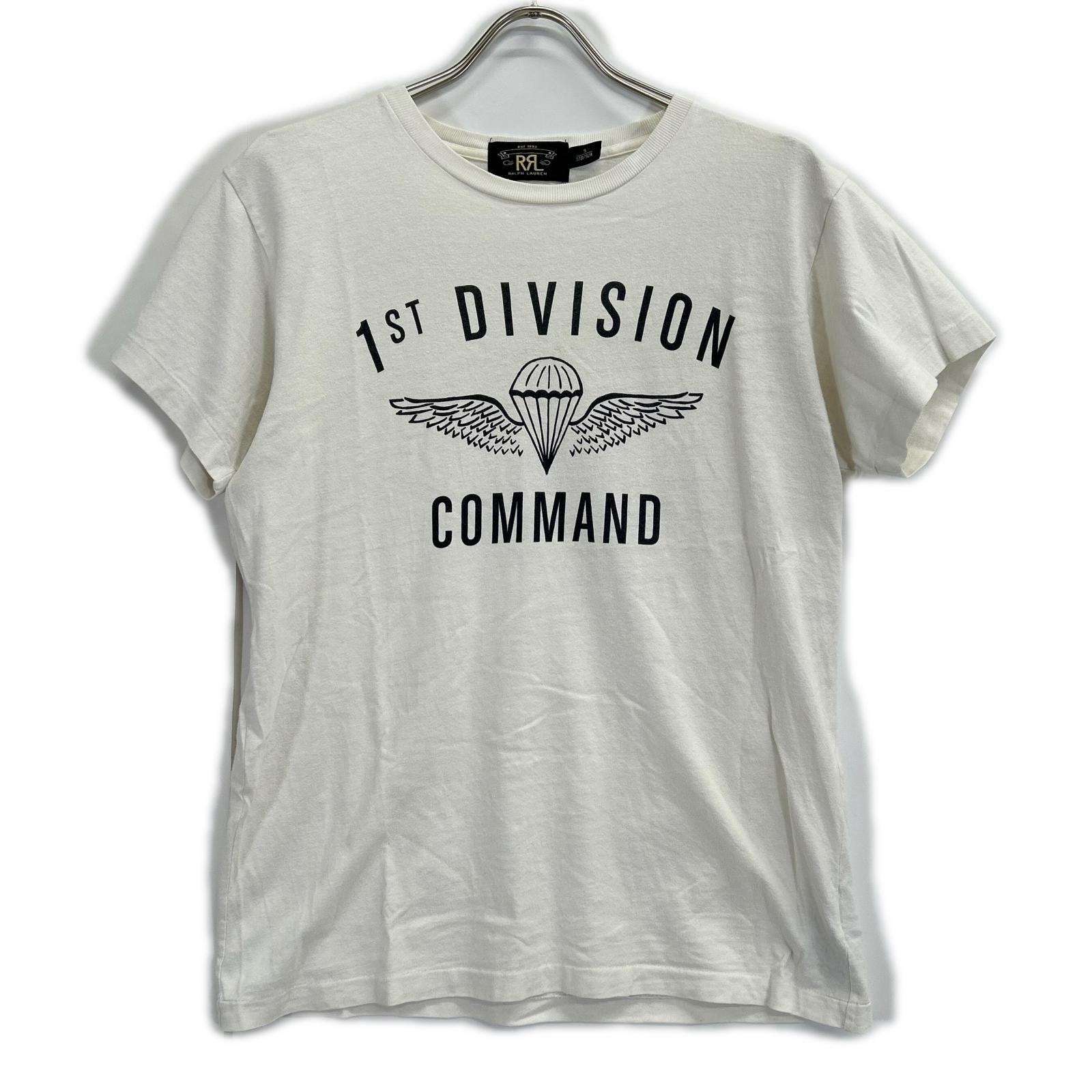 ダブルアールエル 0466171 1st DIVISION COMMAND ホワイト クルーネック Tシャツ S