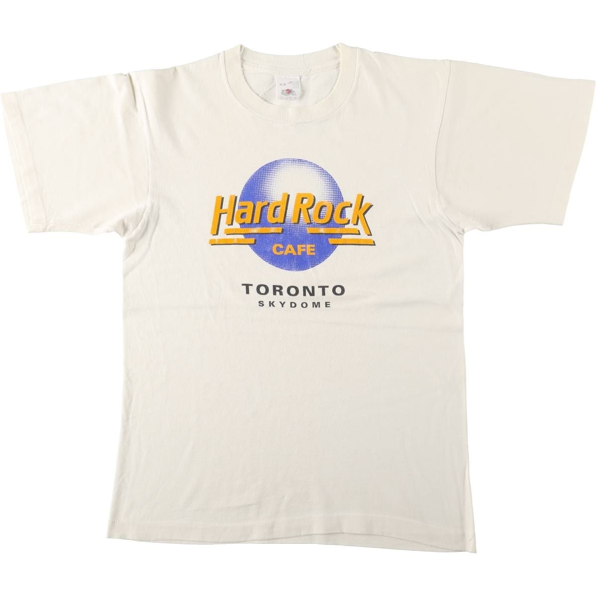 古着 90年代 フルーツオブザルーム FRUIT OF THE LOOM HARD ROCK CAFE ハードロックカフェ アドバタイジングTシャツ カナダ製 メンズM相当 ヴィンテージ/eaa656374
