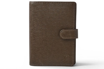 ルイヴィトン 手帳カバー LOUIS VUITTON アジェンダPM R20434 タイガ グリズリ ダークブラウン システム手帳 メンズ レディース【中古】
