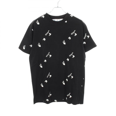 オフホワイト OFF-WHITE 半袖Tシャツ 衣料品 トップス コットン メンズ ブラック系 / ホワイト系 【中古】