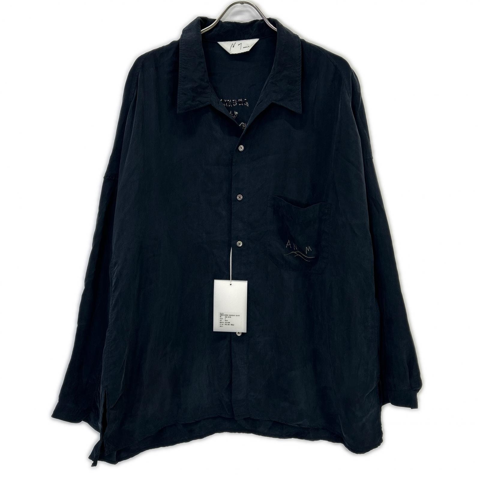 アンセルム 26SS ANC-SH78 ブラック キュプラ EMBROIDERED SOUVENIR SHIRT/エンブロイダードスーベニアシャツ 2