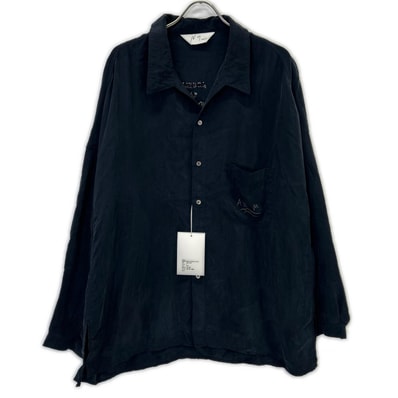 アンセルム 26SS ANC-SH78 ブラック キュプラ EMBROIDERED SOUVENIR SHIRT/エンブロイダードスーベニアシャツ 2