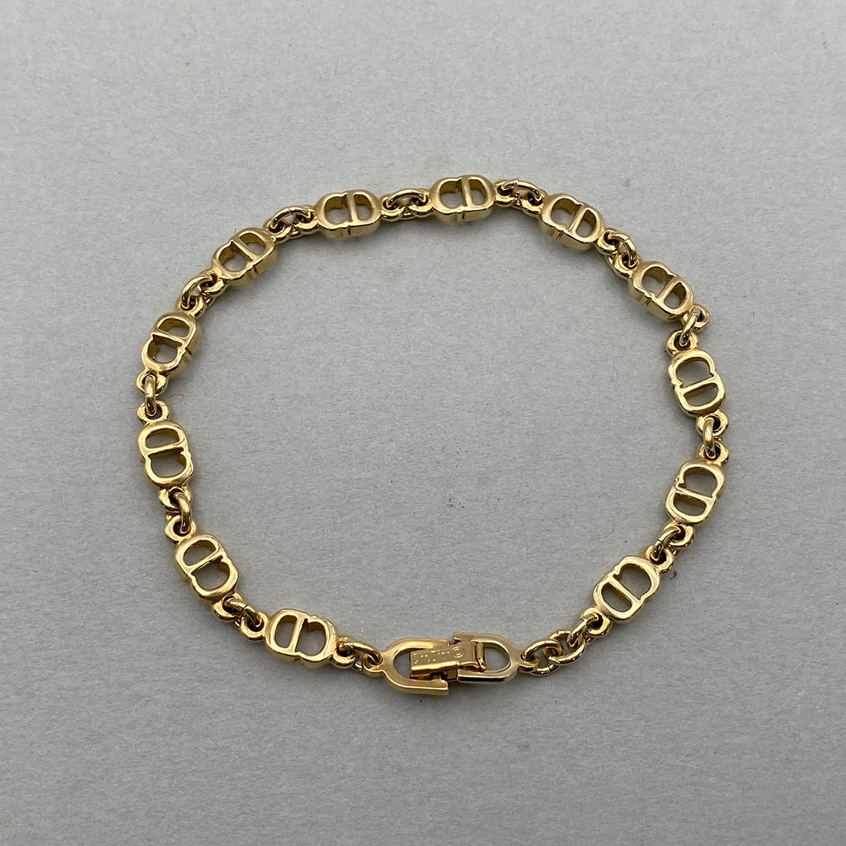 Christian Dior クリスチャンディオール CDロゴ ブレスレット メタル ゴールド  レディース【中古】
