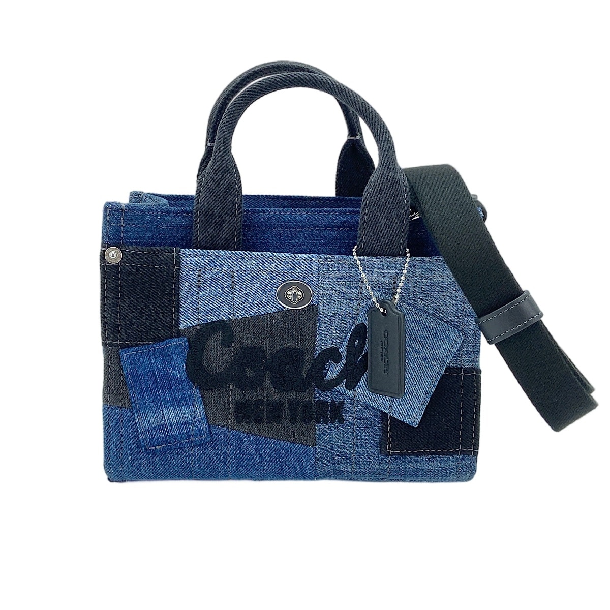 コーチ COACH デニムパッチワーク 2WAY ハンドバッグ【中古】
