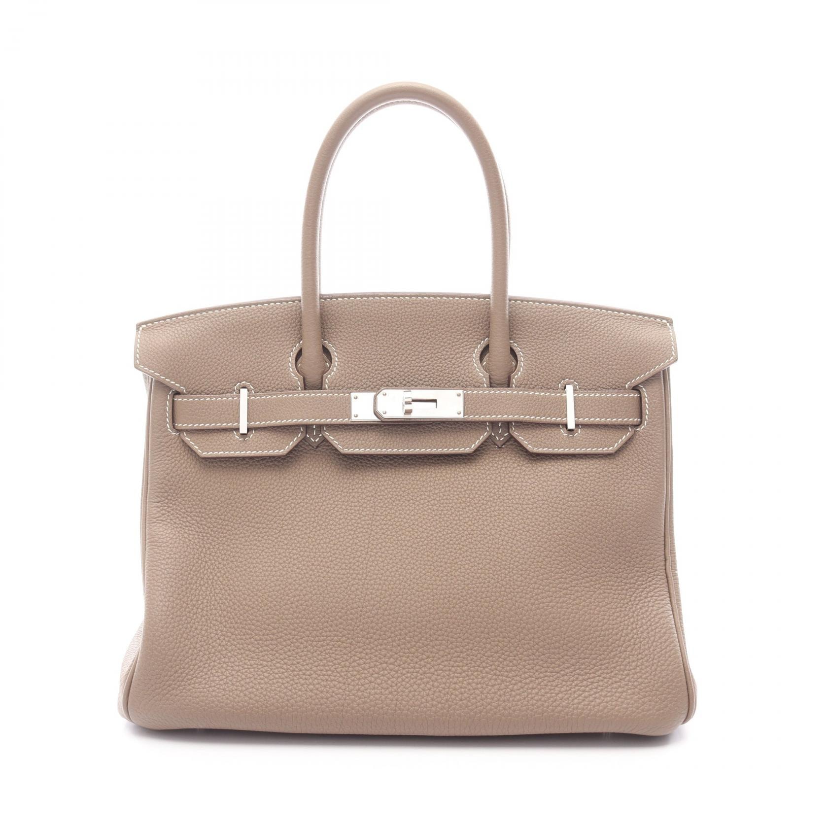 エルメス HERMES バーキン30 ハンドバッグ バッグ レザー トゴ トゴ エトゥープ A刻印(2017年製造) レディース グレー系 【中古】