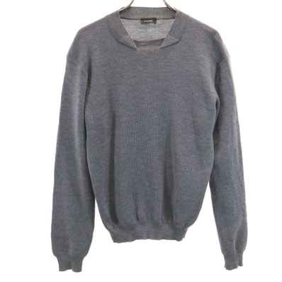 JIL SANDER ジルサンダー イタリア製 長袖 ニット 44 グレー セーター