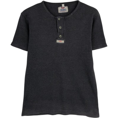 古着 リーバイス Levi's ヘンリーネック サーマル ワッフル 半袖 Tシャツ レディースXL相当/eaa633983