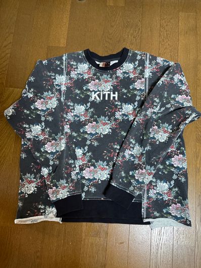 Kith Floral Panel Crewneck "Navy Multi"