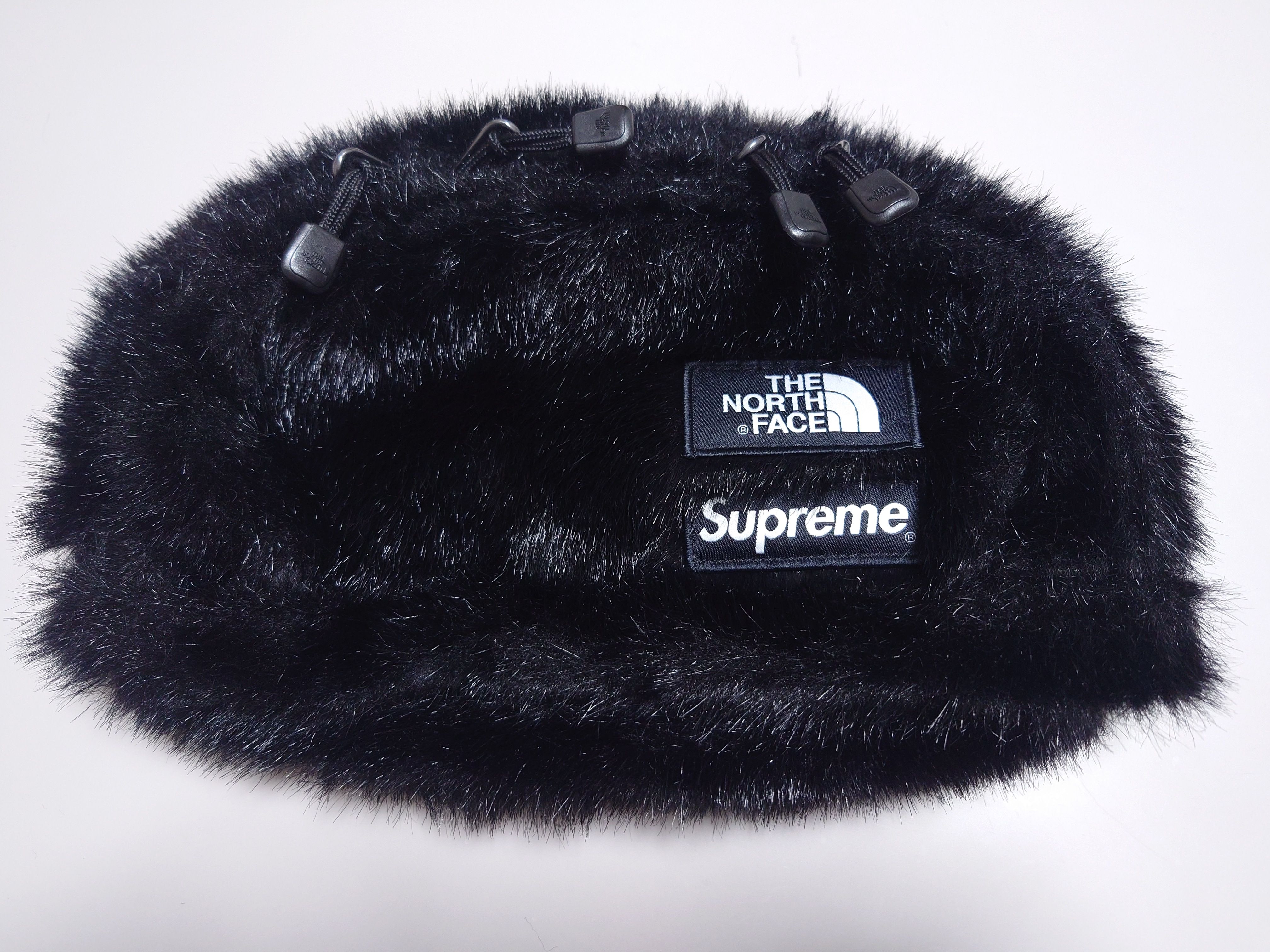 Supreme x The North Face Faux Fur Waist Bag "Black" NM82093I / NF0A5G87
