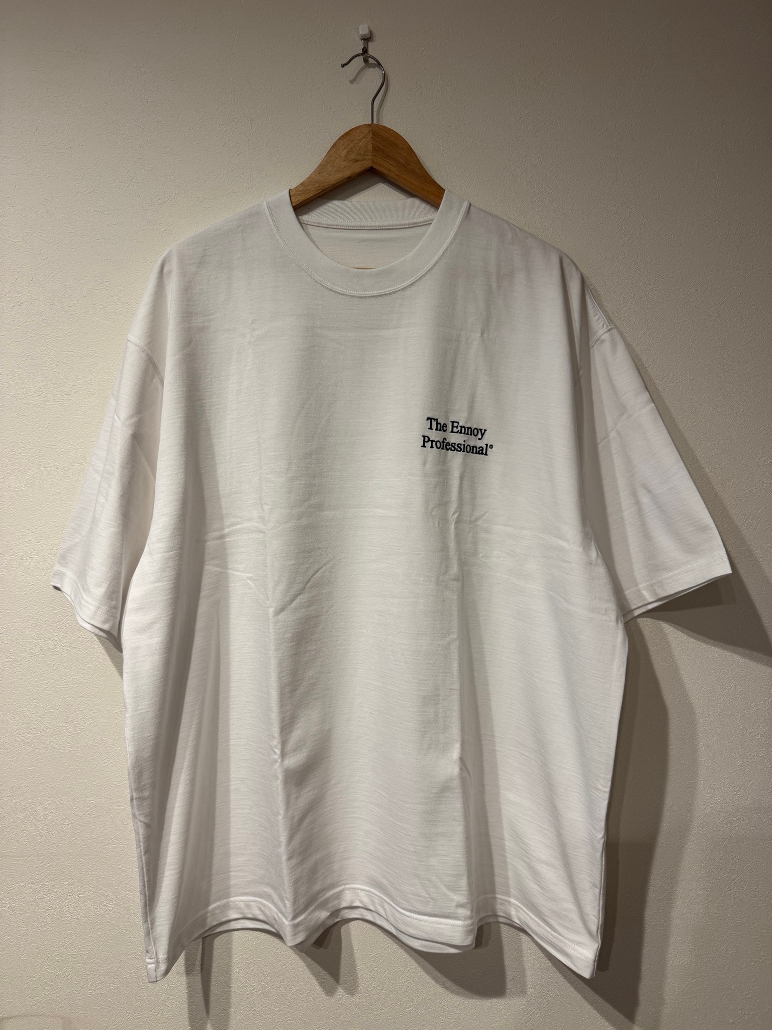 ENNOY Professional Logo T-Shirt "White/Black" (24SS) SS24BRENCT04NTL