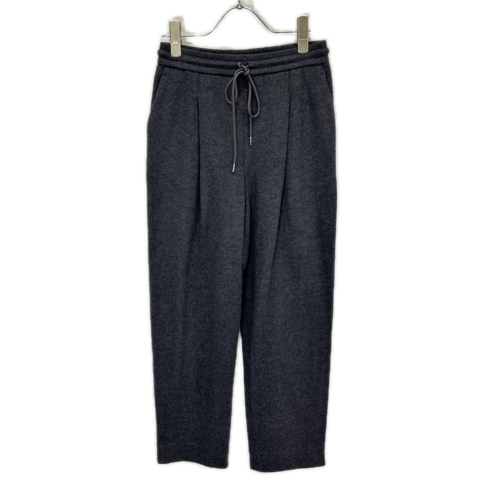 セオリーリュクス 24AW 03-4406003 グレー ウール ドローストリング イージーテーパードパンツ S34