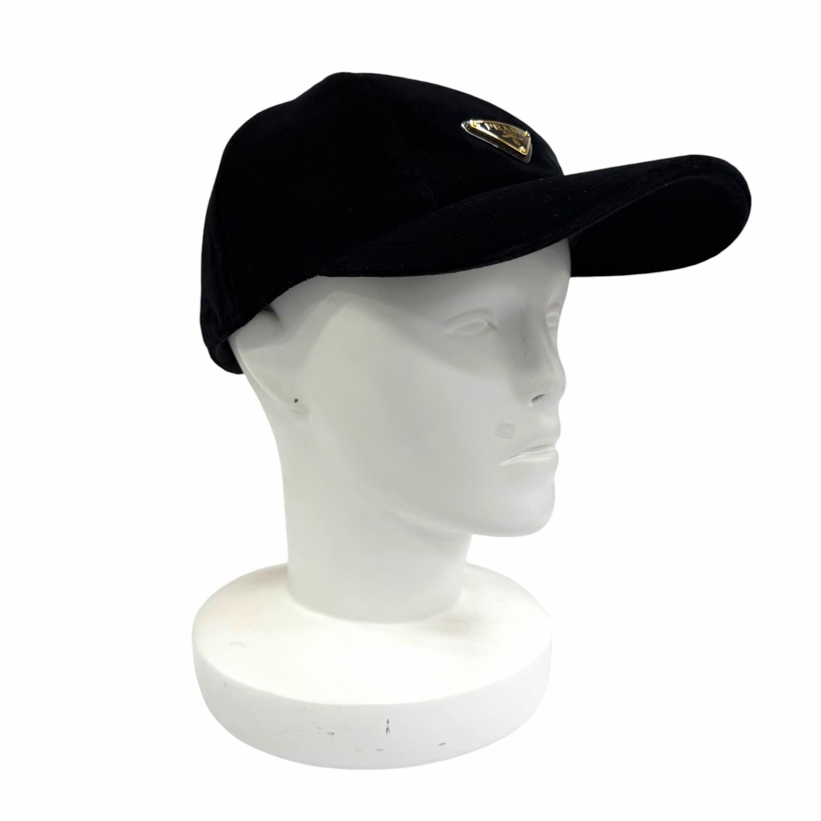極美品 プラダ キャップ ブラック レディース M 1HC336