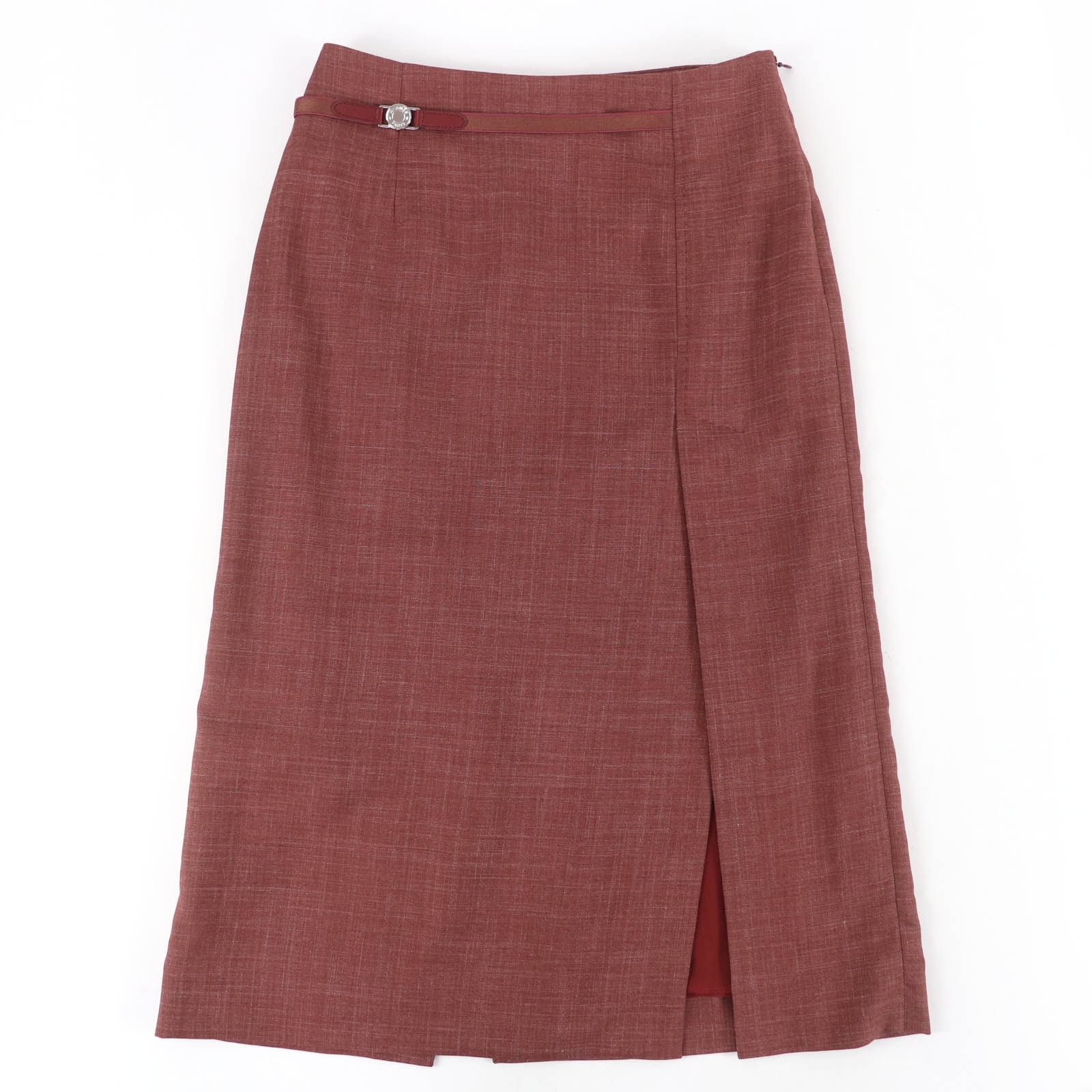 極美品 エルメス タイトスカート ブラウン系 レディース 34 4E0318D1