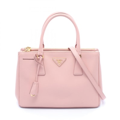 プラダ PRADA SAFFIANO LUX ガレリア 2WAY ハンドバッグ バッグ サフィアーノレザー レディース ピンク系 BN1801 【中古】