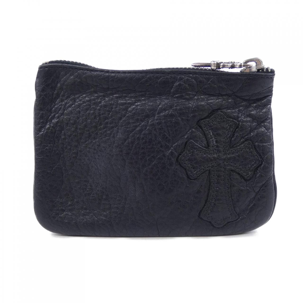 Chrome Hearts Zipper Change Purse / Cemetery Cross "Black"