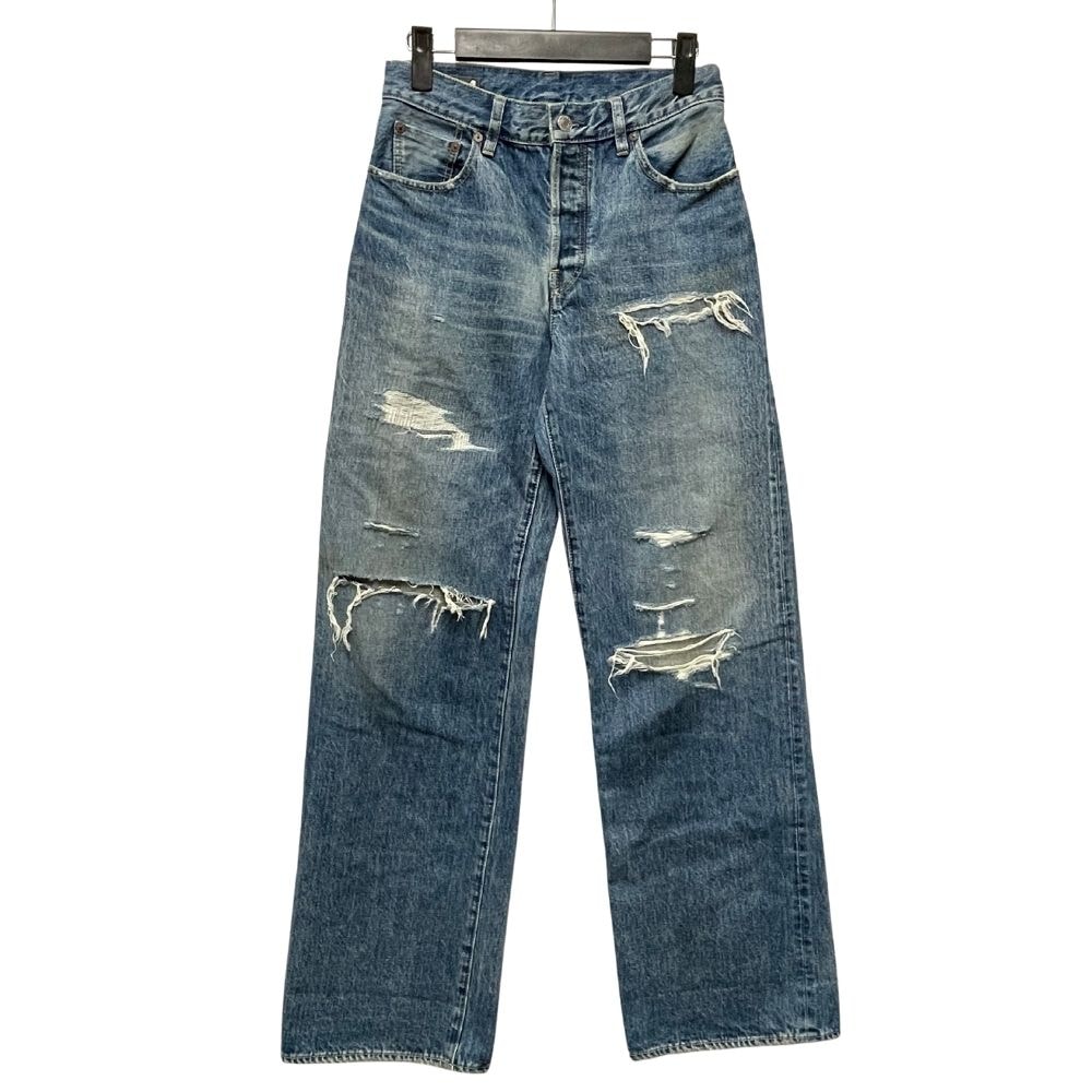 MINEDENIM マインデニム 品番 2308-1003-86-282 W.Straight 5pocket USS 加工 ワイド デニム パンツ インディゴ サイズ28 正規品 / 51985