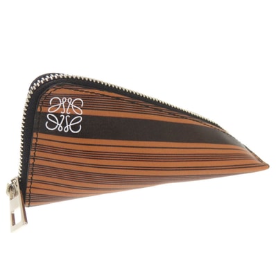 ロエベ カーフ ブラウン ブラック コインケース