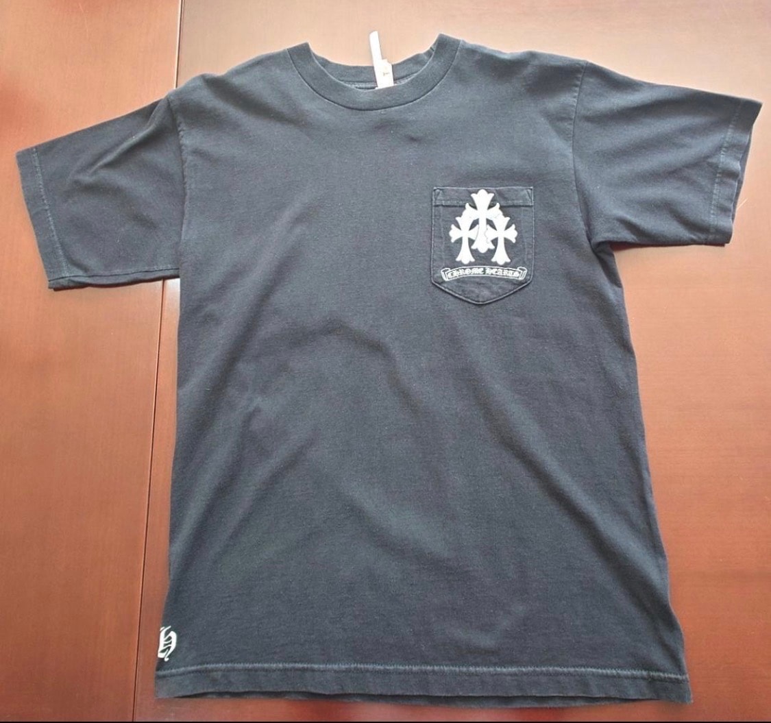 C (やや傷や汚れあり)】クロムハーツ クロスプリント ポケットTシャツ