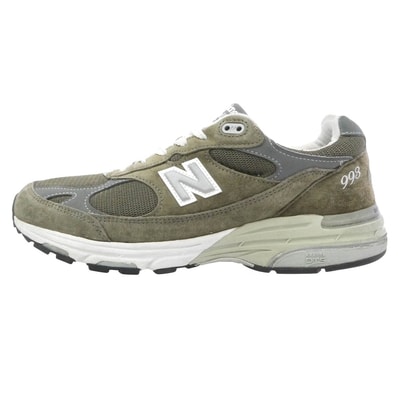 NEW BALANCE ニューバランス スニーカー MR993MG 993 Military Green ミリタリーグリーン スエード スニーカー ダークブラウン系 27.5cm【中古】