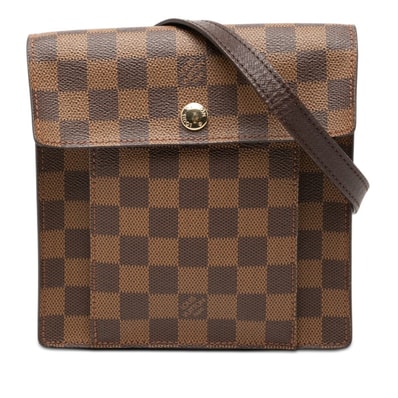 ルイ ヴィトン ダミエ ピムリコ ショルダーバッグ N45272 ブラウン PVC レザー レディース LOUIS VUITTON 【中古】
