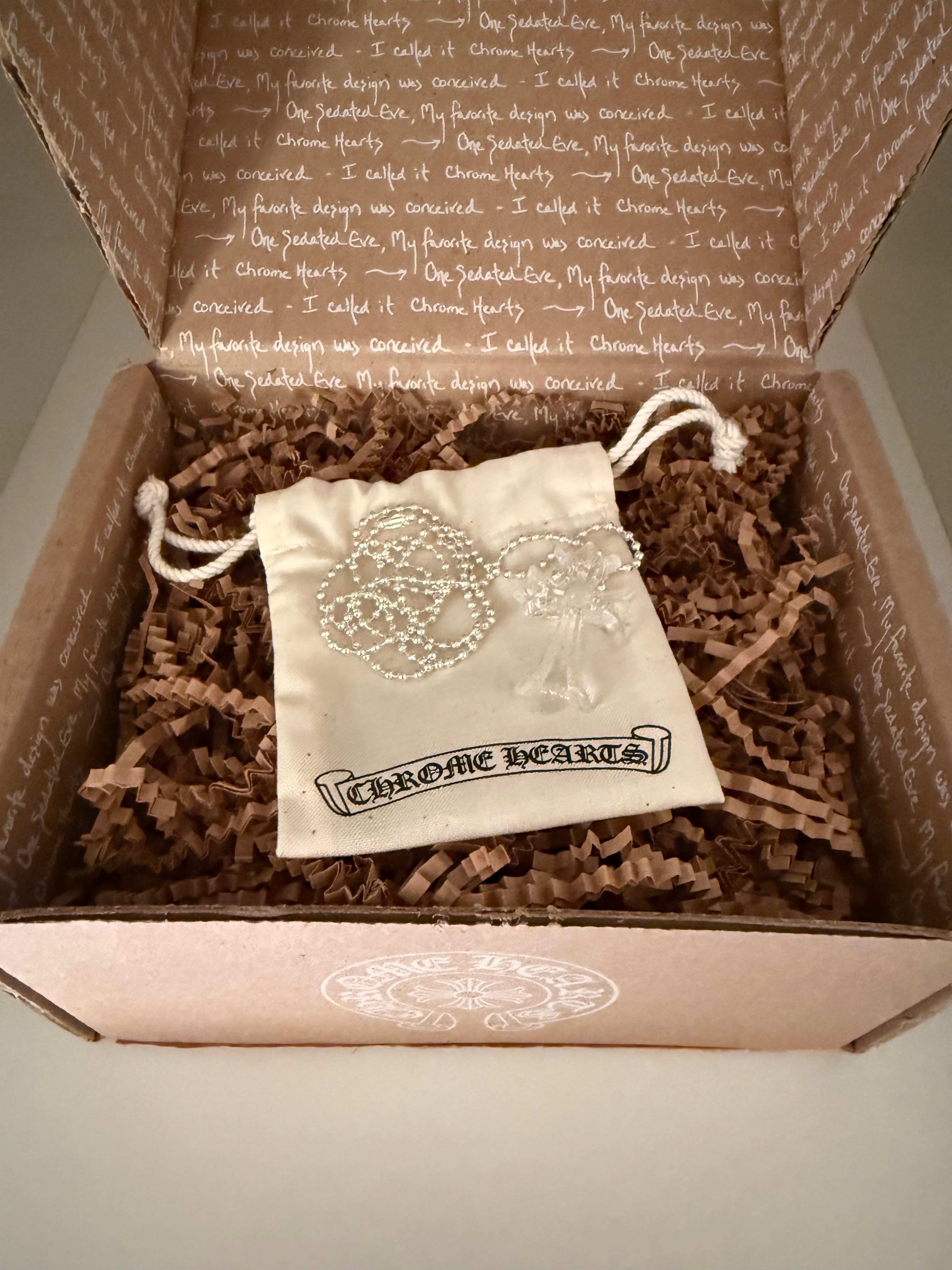 Chrome Hearts Rubber Small CH Cross Silicon Necklace "Clear"