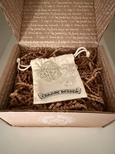 Chrome Hearts Rubber Small CH Cross Silicon Necklace "Clear"