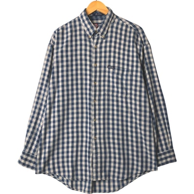 古着 ラルフローレン Ralph Lauren CHAPS チャップス ギンガムチェック 長袖 ボタンダウン ライトネルチェックシャツ メンズL相当/eaa575200
