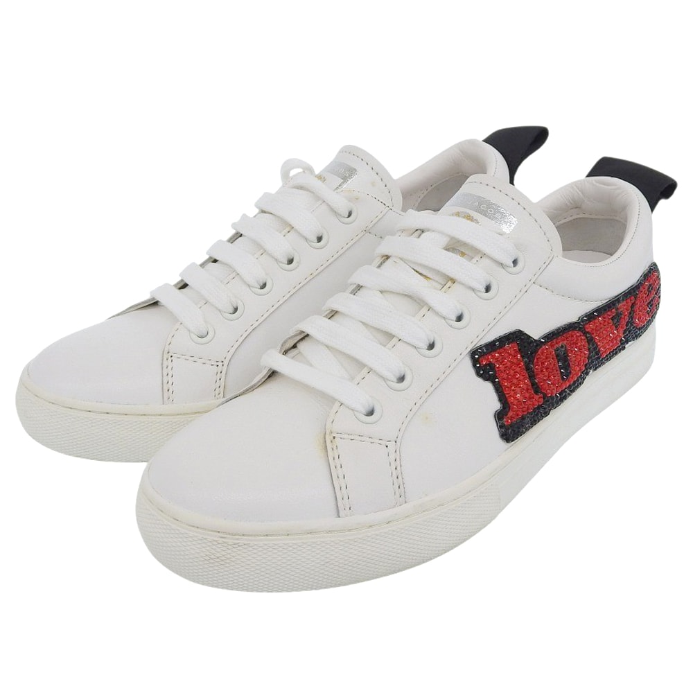 マーク ジェイコブス LOVE ストーン ローカット スニーカー シューズ メンズ 白 ホワイト 38 38