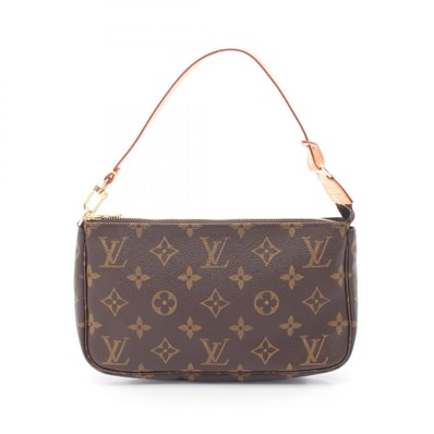 ルイ・ヴィトン LOUIS VUITTON ポシェットアクセソワール モノグラム ハンドバッグ バッグ PVCコーティングキャンバス レザー レディース ブラウン系 M51980 【中古】