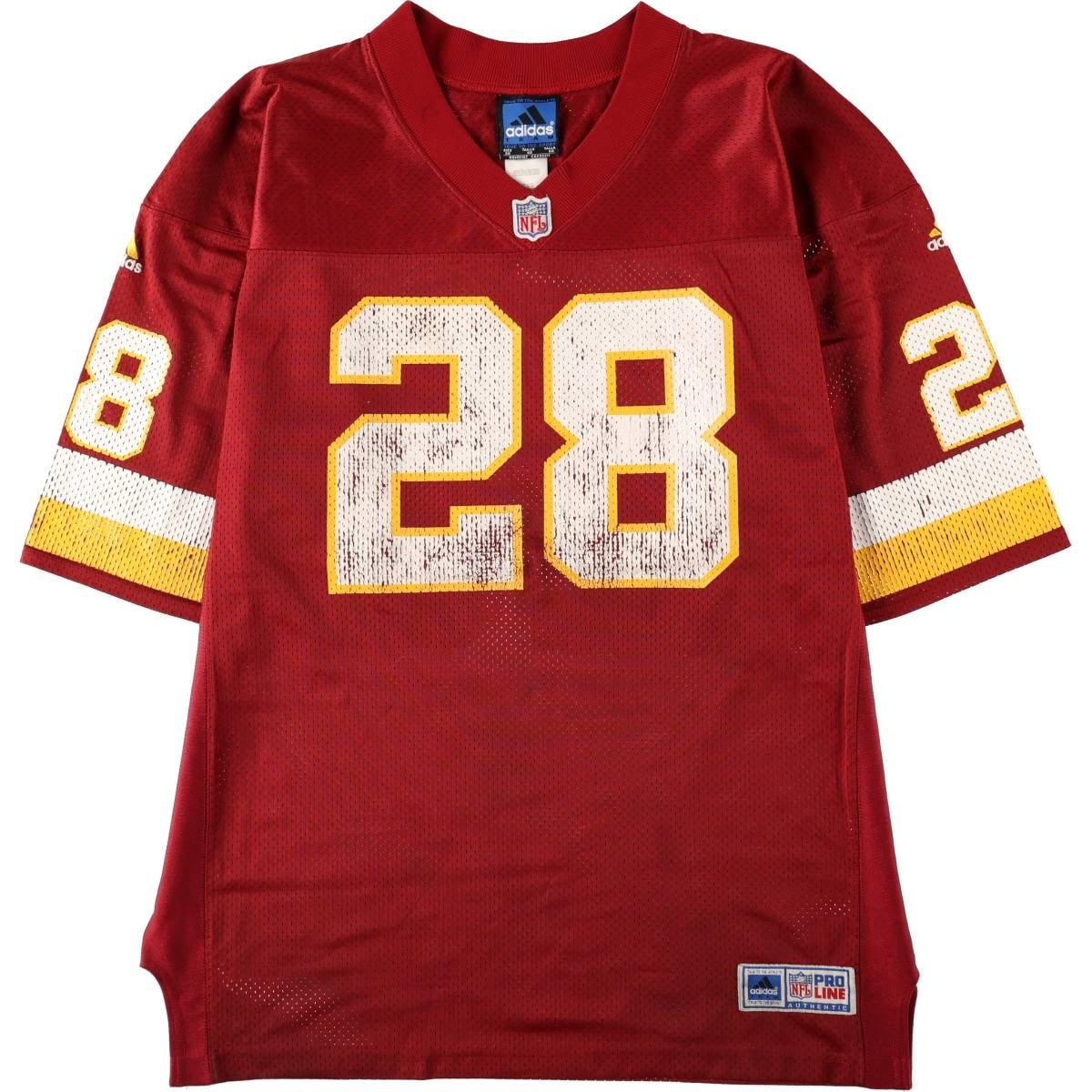 古着 90年代 アディダス adidas TEAM NFL WASHINGTON COMMANDERS ワシントンコマンダース メッシュ Vネック 五分袖 ゲームシャツ フットボールシャツ メンズXL相当 ヴィンテージ/eaa662615