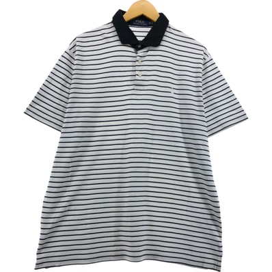 古着 ラルフローレン Ralph Lauren POLO RALPH LAUREN CLASSIC FIT 半袖 ボーダー ポロシャツ メンズXL相当/eaa563848