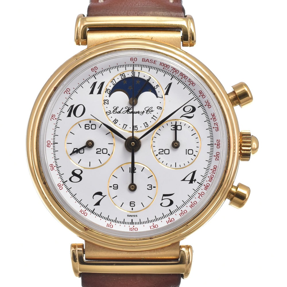 タグホイヤー TAG HEUER 188.215 エドワードホイヤー復刻モデル ホワイト 手巻き メンズ 良品 腕時計 N#151071