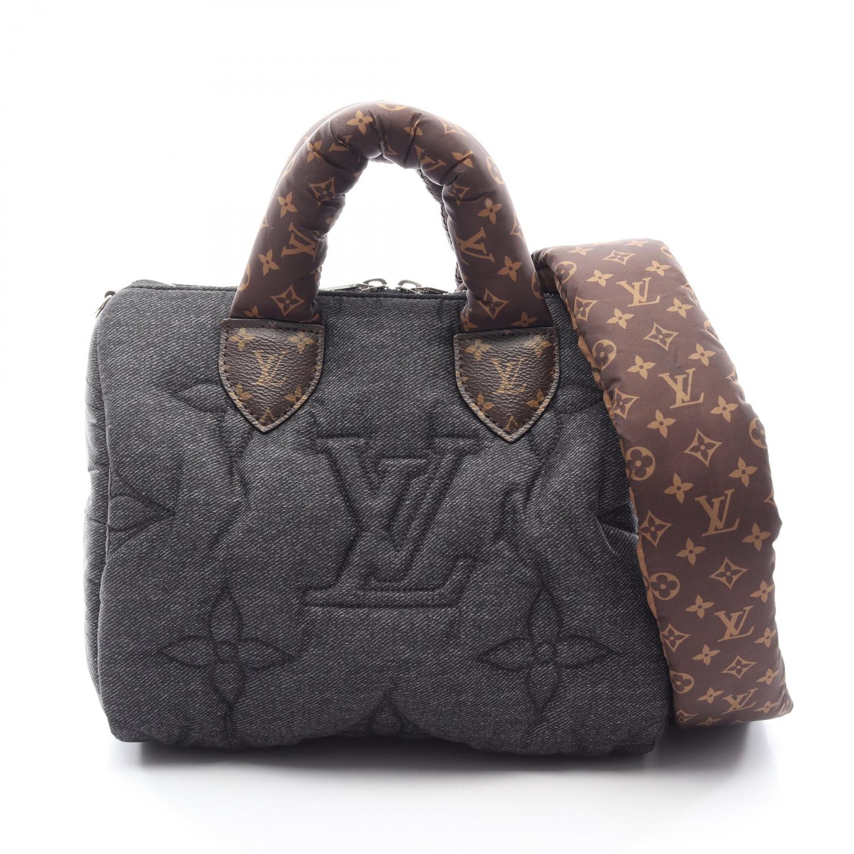 ルイ・ヴィトン LOUIS VUITTON スピーディバンドリエール 25 LVピロー 2WAY ハンドバッグ バッグ ナイロン PVCコーティングキャンバス レディース グレー系 / ブラウン系 M26956 【中古】
