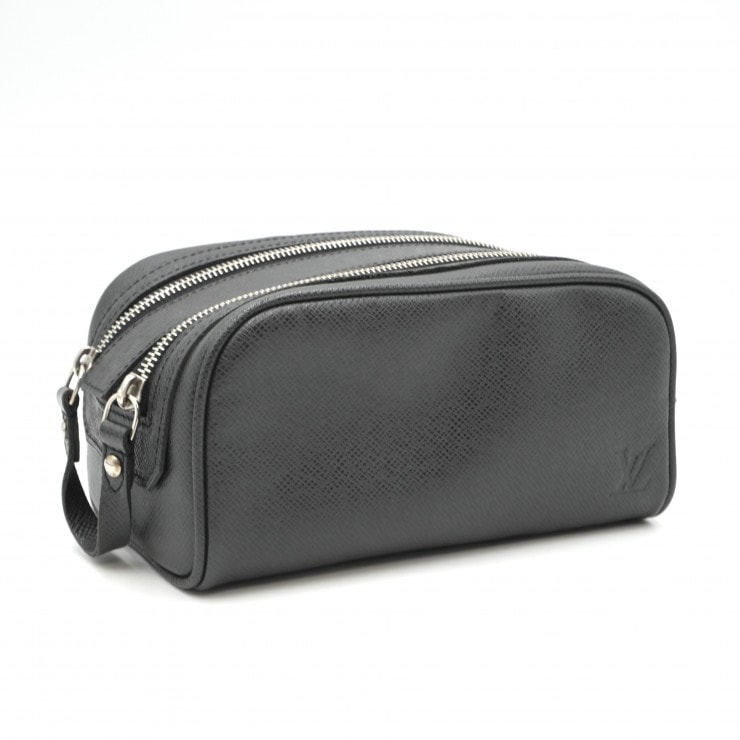 LOUIS VUITTON(ルイ・ヴィトン)トゥルース・イヴァン タイガ セカンドバッグ ハンドバッグ ポーチ ブラック レザー M32492【中古】