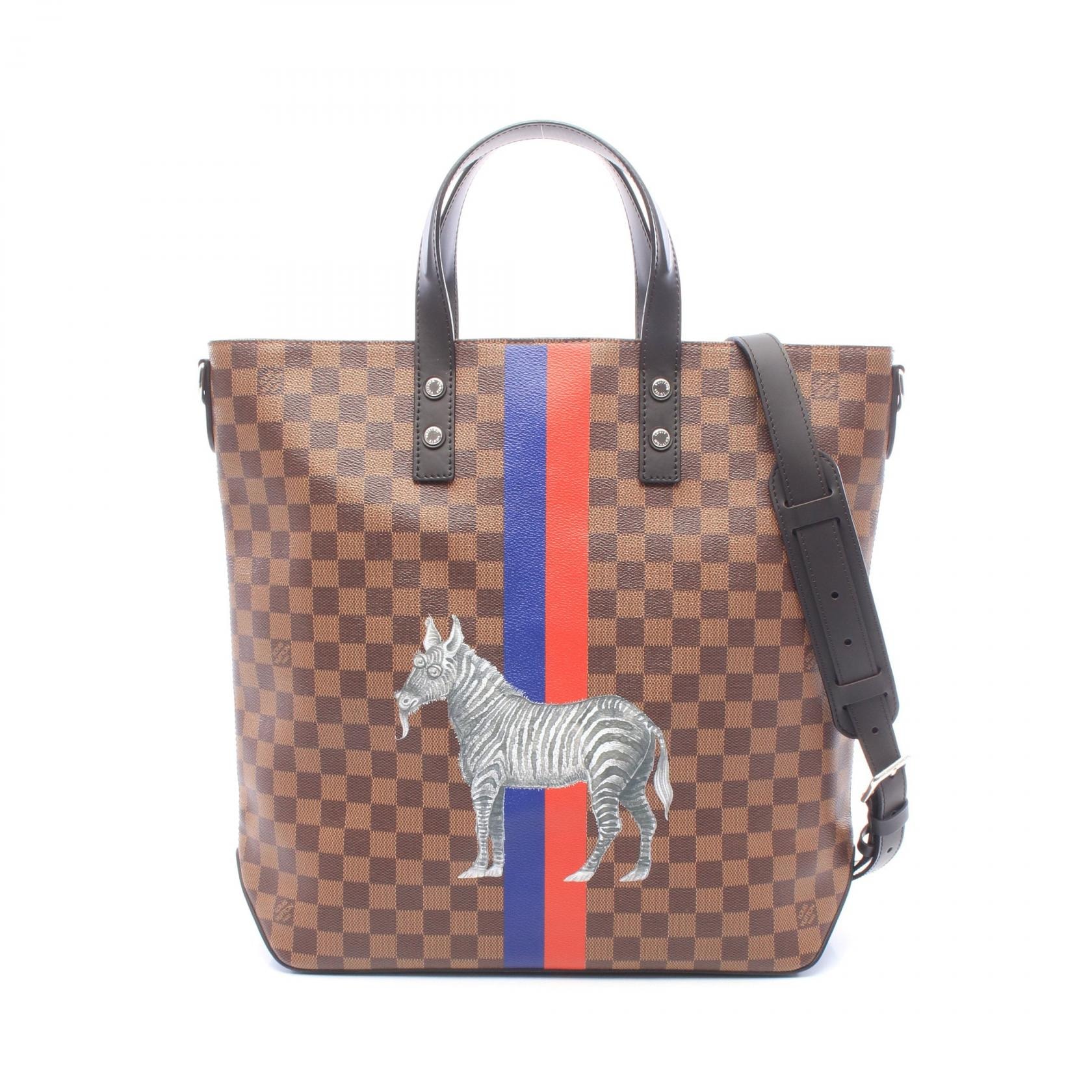 ルイ・ヴィトン LOUIS VUITTON アトラストート チャップマンブラザーズ トートバッグ バッグ PVCコーティングキャンバス レザー メンズ ブラウン系 / マルチカラー N42702 【中古】