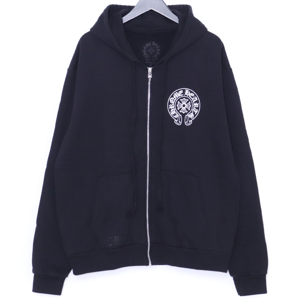 Chrome Hearts Back Horseshoe Zip Hoodie Osaka Exclusive "Black"